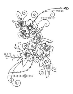 Flower Flower Doodle Kids Coloring Pages Pdf, Free Vectors File